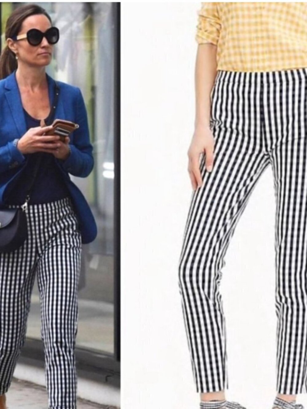 J. Crew Martie Checkered Gingham Ankle Pants Sz 8